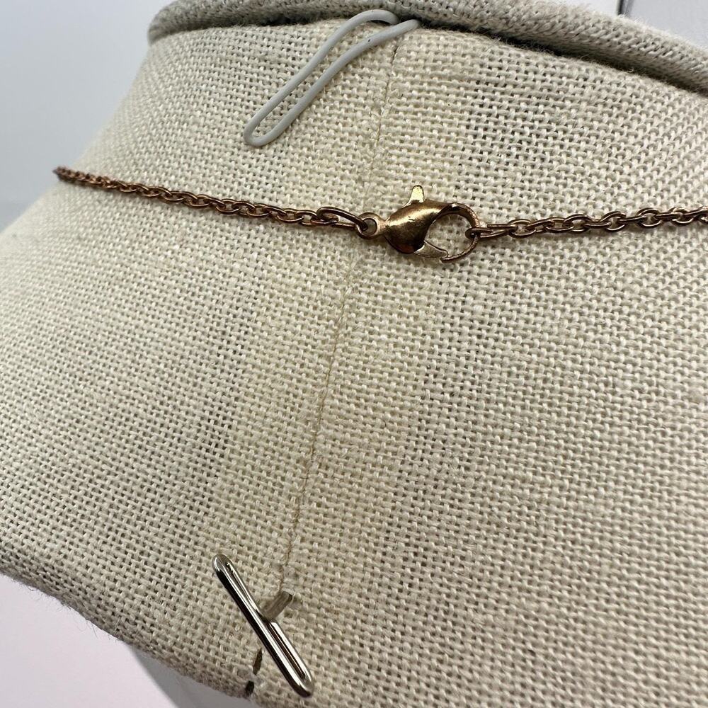 Vintage 90s Desert Moon Pendant Necklace Gold Tone Chain Boho Women's Jewelry - Picture 8 of 9